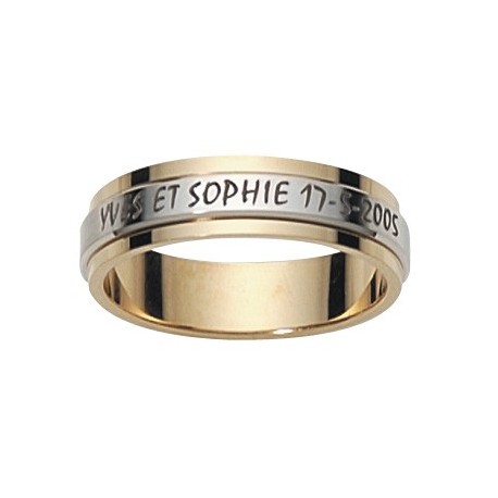 alliance bicolore a fleur de peau