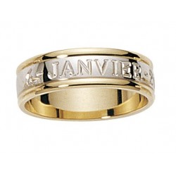 Alliance romaine bicolore arabesque polie