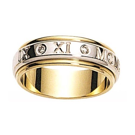 Alliance romaine or et diamants mobile INSOLITE