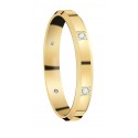Alliance or jaune brillant & diamants