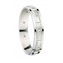 Alliance diamant crantée or créateur 