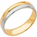 Alliance bicolore or blanc or jaune brillant
