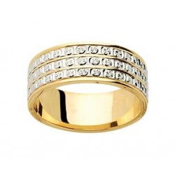 Alliance or jaune diamanté