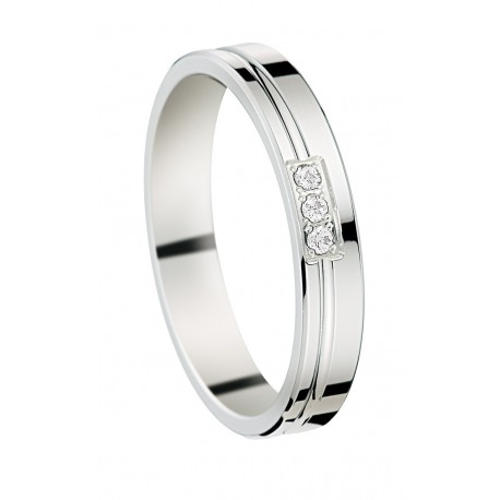 Alliance diamant or blanc INSOLITE