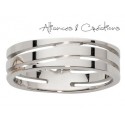 Alliance de mariage or blanc