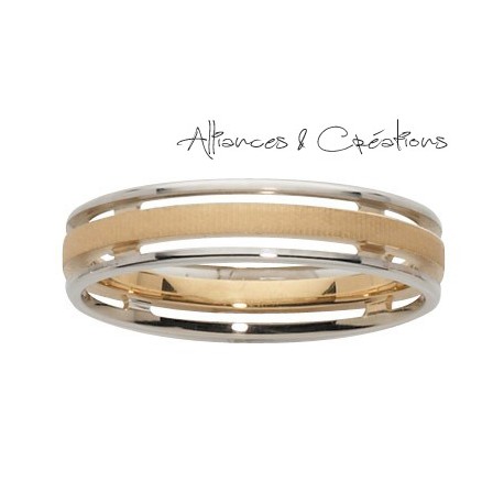 Bague mariage  Bicolore or Insolite alliances