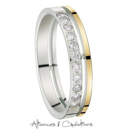 Alliance 2 ors & diamants créateur PFERTZEL INSOLITE