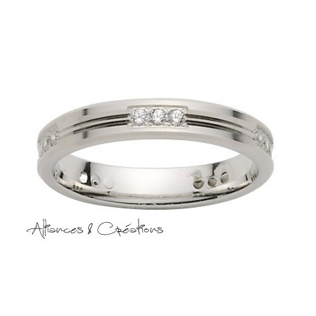 Alliance diamant & or créateur Pfertzel