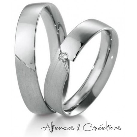 Alliance duo or & diamant créateur Breuning