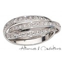 Alliance 3 anneaux or blanc diamanté