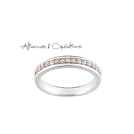 Alliance diamant & or créateur Girard INSOLITE