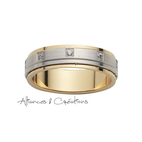 Alliance bicolore diamant INSOLITE