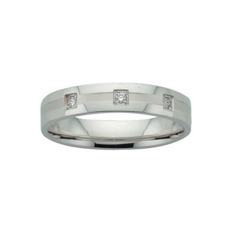 Bague Mariage Parsemée Diamant Or 750/1000