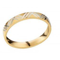bague de mariage bicolore en or 750/1000