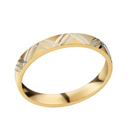 bague de mariage bicolore en or 750/1000