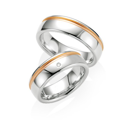 Alliance de mariage en argent 925/1000 