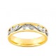 Bague de mariage bicolore et diamants
