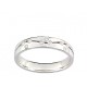 Bague de mariage or blanc et diamants parsemés