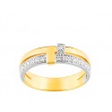 Bague bicolore or blanc & jaune et diamants