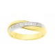Alliance entrelacée or et diamants 750/1000 Girard
