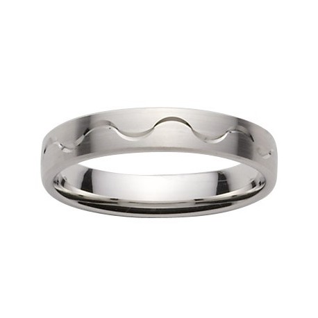 Alliance or blanc vague créateur 