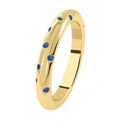 Alliance or jaune saphir or 18 carats créateur Bijoux Ponce