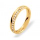Alliance mariage Venezia 0,15 ct or jaune diamant