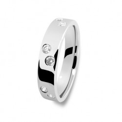 Alliance diamant or jaune 