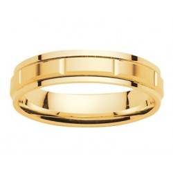 Alliance or jaune crantée créateur 