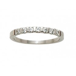 Alliance 1/2 tour diamant or blanc  Insolite alliances