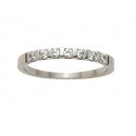 Alliance 1/2 tour diamants or blanc serti barrette
