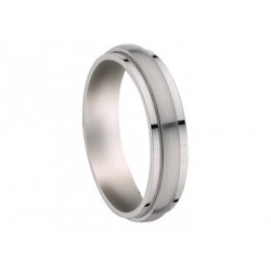 Alliance polie/brossée mobile Or blanc insolite Lyon