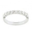 Alliance or blanc demi tour diamants
