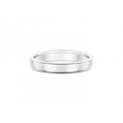 Alliance ruban bombé platine poli