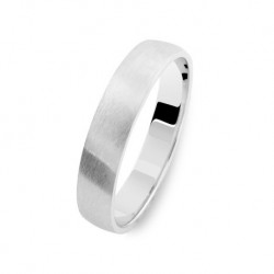 Alliance bijoux mariage platine léger bombée