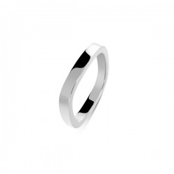 Alliance carrée platine createur bijoux ponce