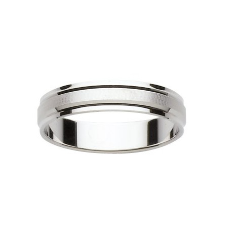 Alliance or blanc satinée créateur 