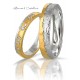 Anneau Bague or Jaune et or blanc Inedit création bijouterie or 18 carats Lyon