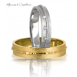 Alliance Bague mariage Unique Or Blanc Bijouterie Insolite Alliance