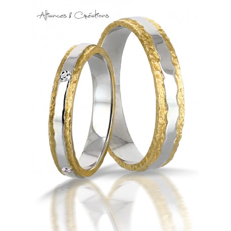 Alliance or Jaune 18 carats 750/1000 fantaisie Origianle