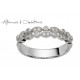 Alliance vintage or blanc et diamants originale