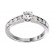Sgue de fiançailles platine 4 griffes diamant centre 0.30 carats