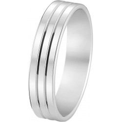 Alliance or blanc 2 lignes circulaires