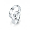 Alliance duo or blanc & diamant