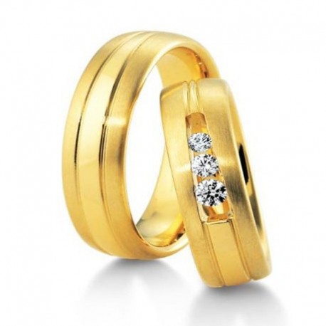 Alliance duo or & diamant créateur Breuning