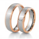 Alliance & créations or bicolore diamants