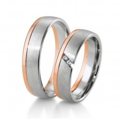 Alliance duo or & diamant créateur Breuning