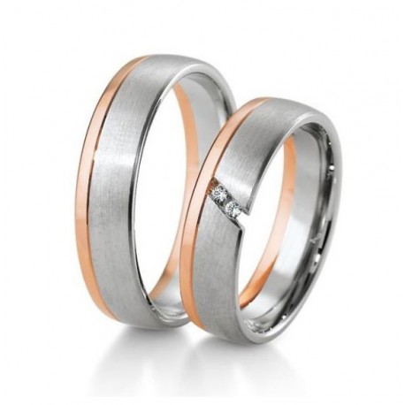 Alliance duo or & diamant créateur Breuning
