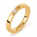 Alliance or jaune & diamant