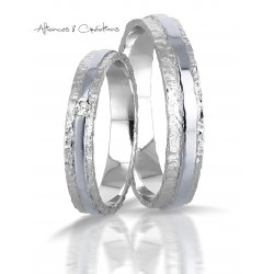 Alliance de Mariage créative et originale Duo or et diamant Lyon Rhônes Alpes